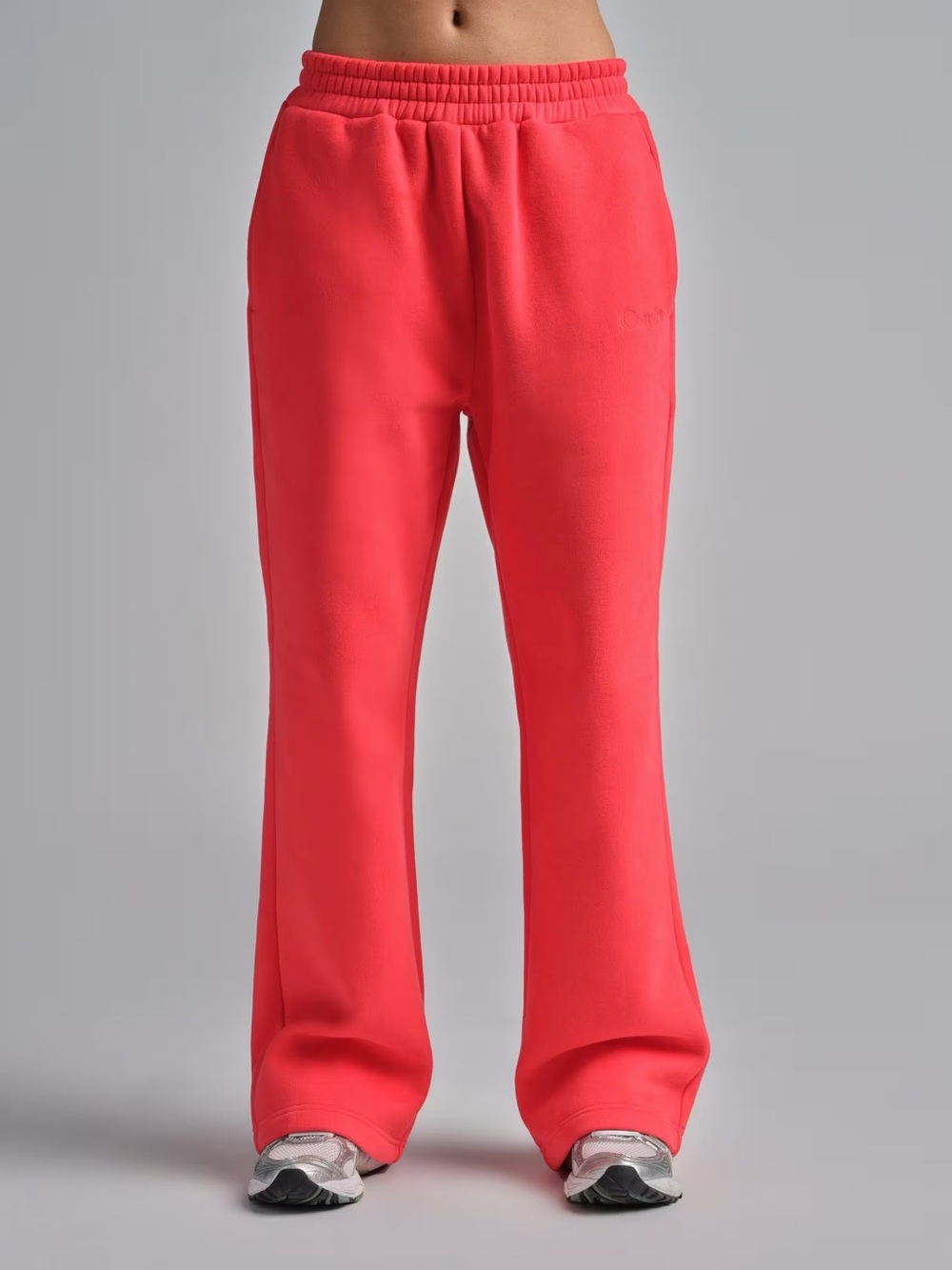 Comfrt Signature Soft Comfort Straight Leg Hibiscus Red Sweatpants Small NWOT